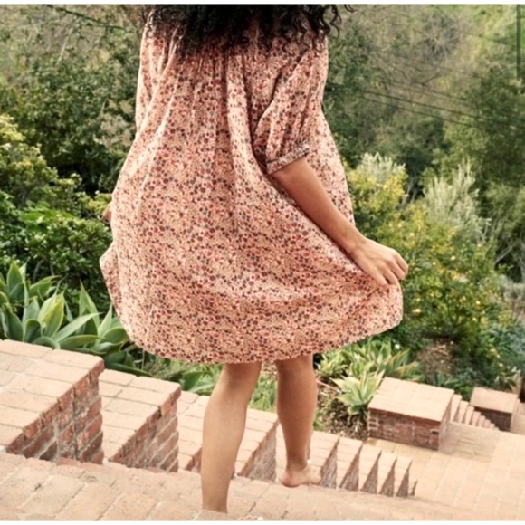 DÔEN Chestnut Mini Dress in Pink Valley Floral *(missing tie) - XS - Picture 3 of 14